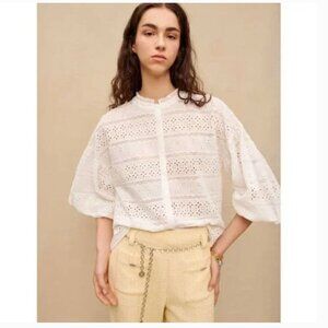 MAJE Ceanno Embroidered Blouse Size 0